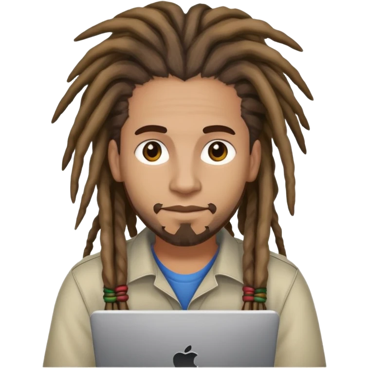 Software developer with dreadlocks  emoji