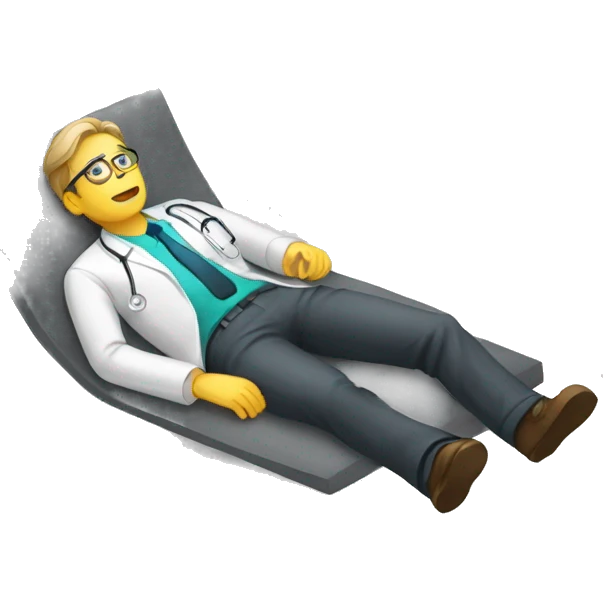 researcher lying down emoji