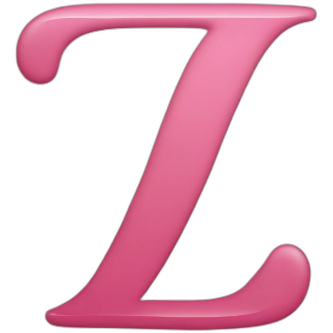 Lettre de l’alphabet « JTM » en rose avec des cœurs emoji
