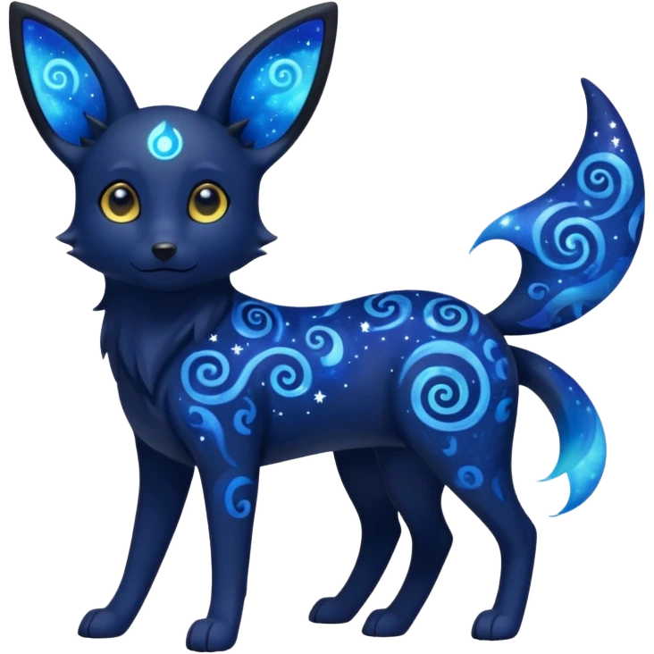 Dark-Deep-Cobalt-Blue Aural Spiritual Nebulae Starry Sparkly Swirly-patterned Star-patterned Umbreon-spirit emoji