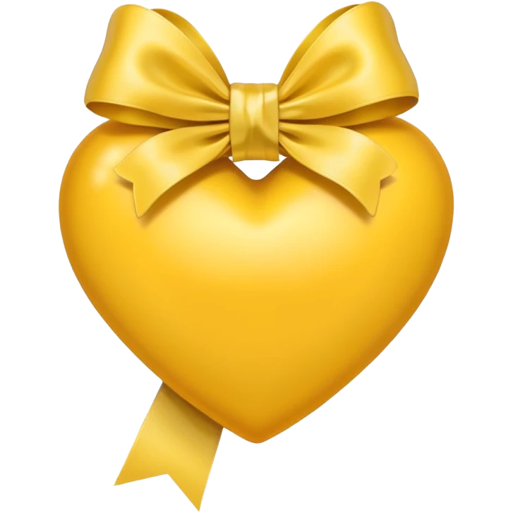 yellow heart with a bow emoji