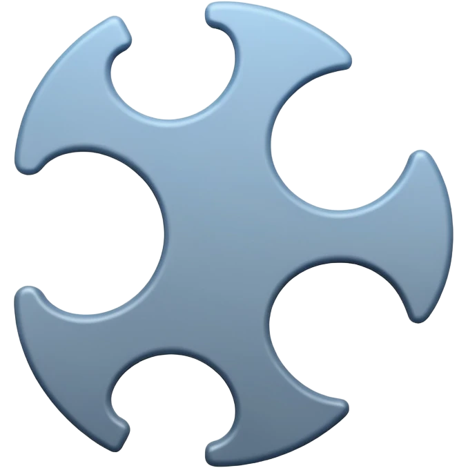 Minimal flat-style puzzle piece emoji in blue and grey, professional design for business presentation, clean edges, modern Anaplan-style aesthetic emoji