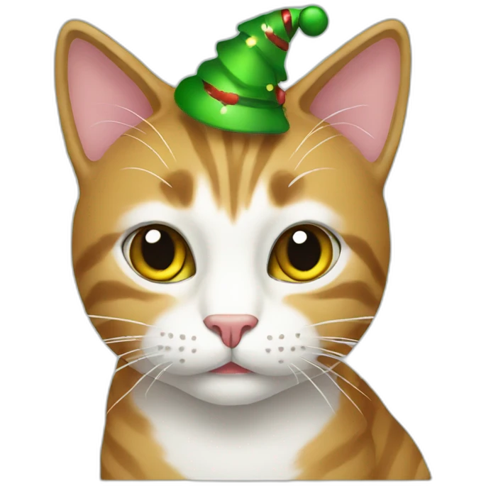 Cat christmas emoji