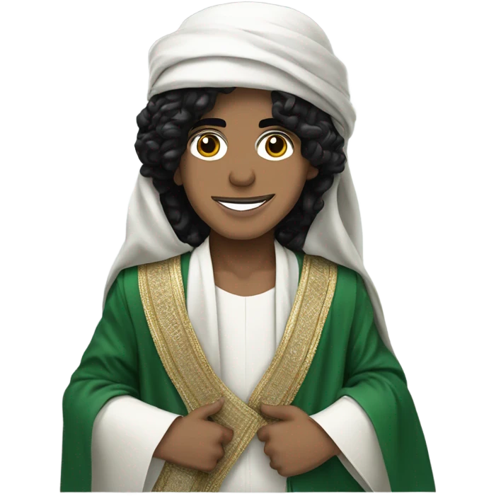 Michael Jackson wearing a Saudi dress emoji