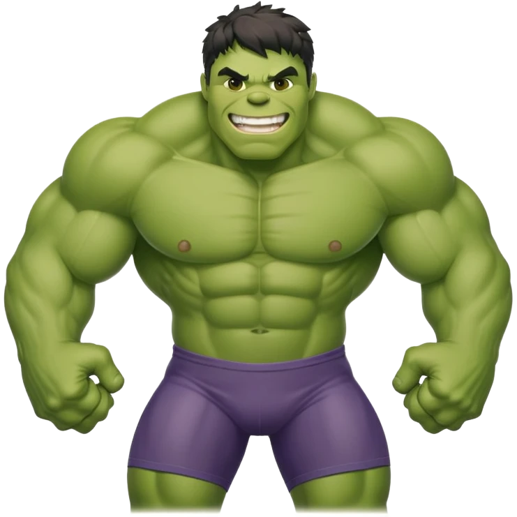 friendly smiling hulk superhero for kids emoji