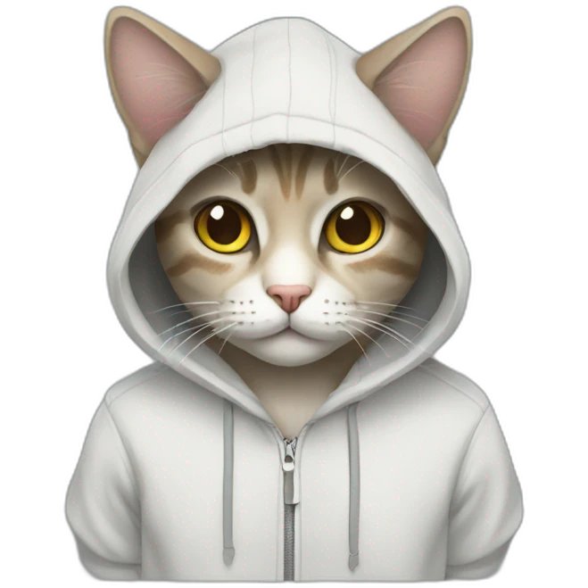 Cat in hoodie emoji