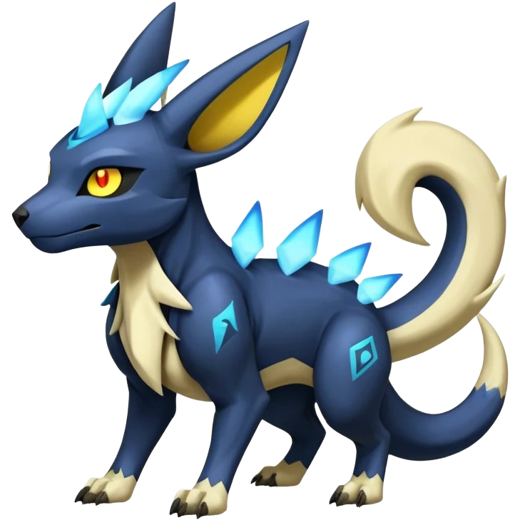 Manectric-Electrike-Lucio-Cubone-Umbreon-Marowak-Draco-Fakémon-hybrid-creature (full body), 4 legs emoji