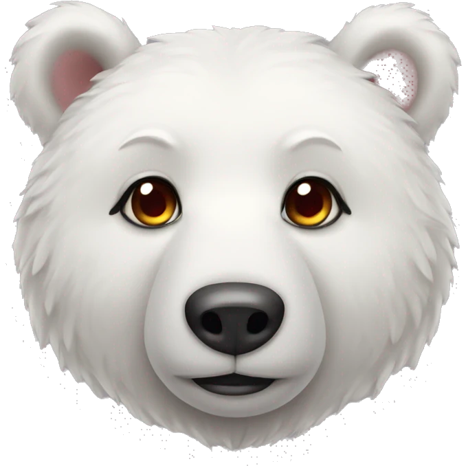 White bear with heart eyes emoji