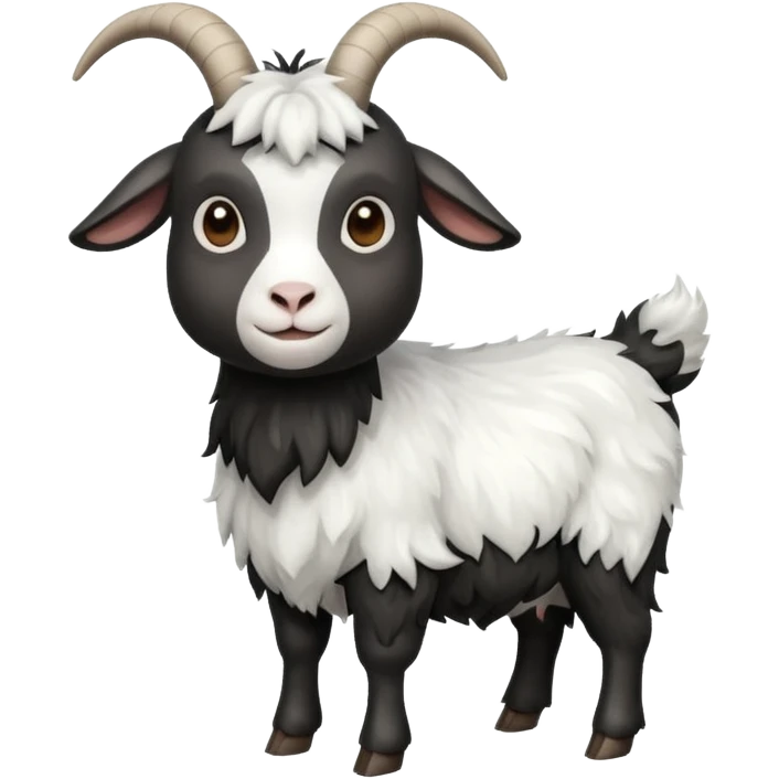 Black and white goat emoji