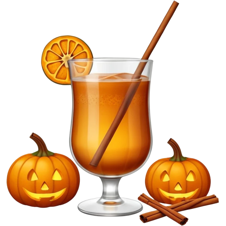 Pumpkin spice cocktail emoji