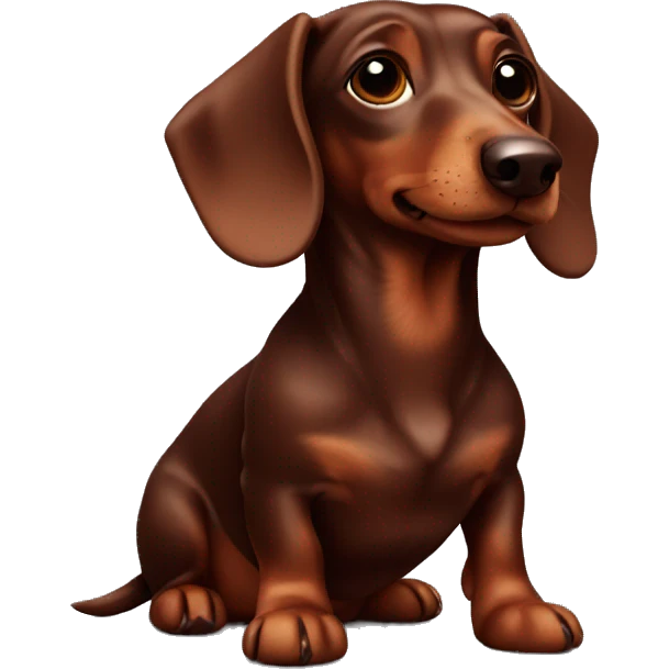 chocolate dachshund emoji