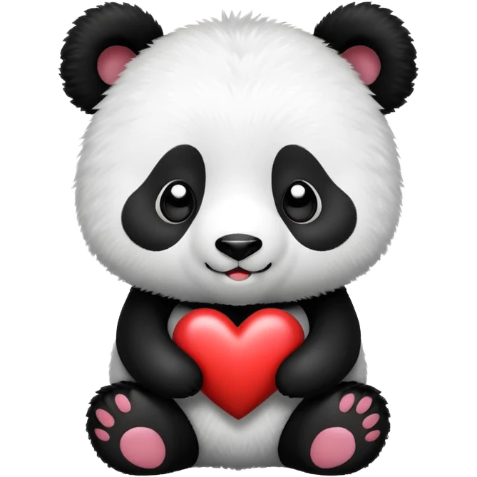 panda with heart in middle emoji