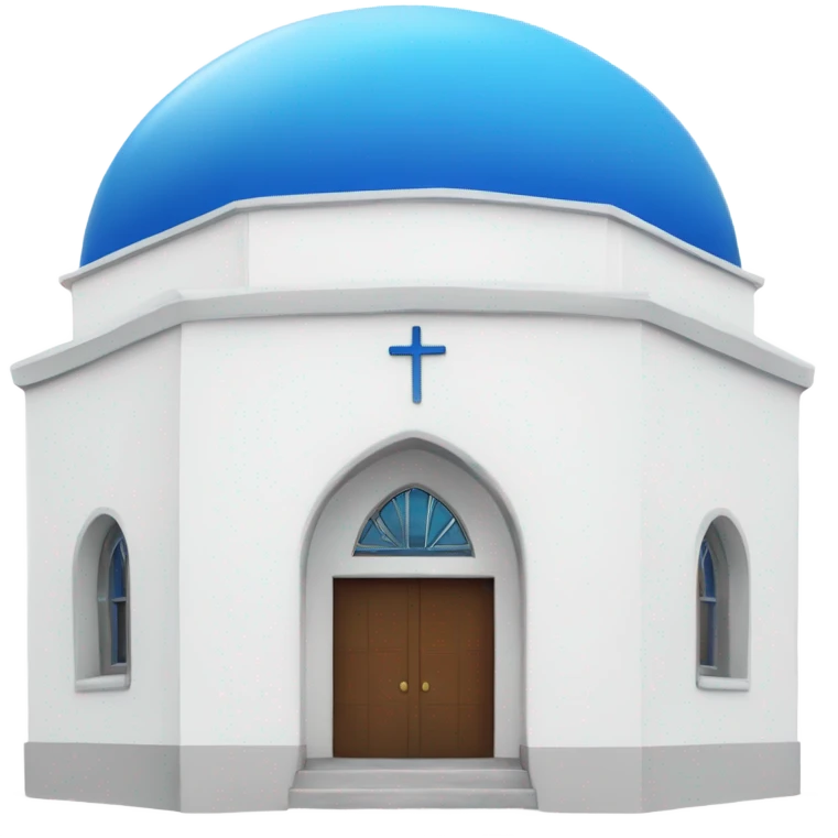 Santorini church with blue dome and white walls emoji