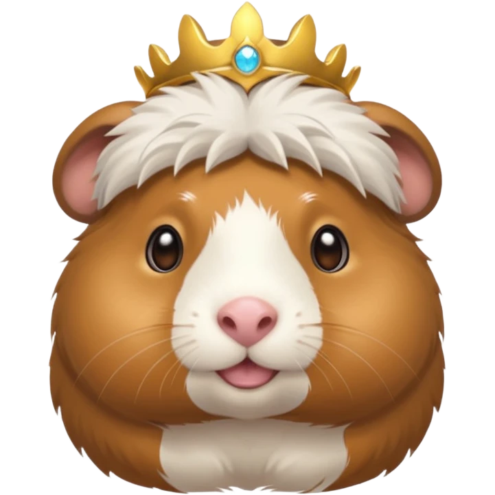 almighty guinea pig god with a mole on the left cheek, divine, radiant, powerful presence emoji
