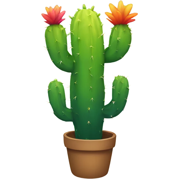 Rainbow cactus emoji