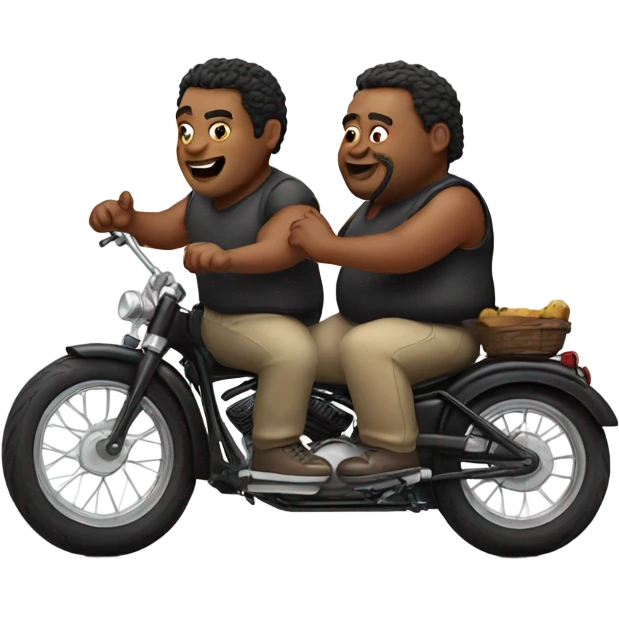 2 fat guys on their bikes emoji