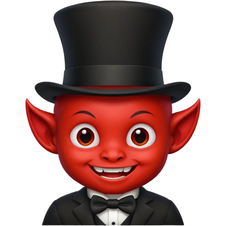 baby Devil with black top hat emoji