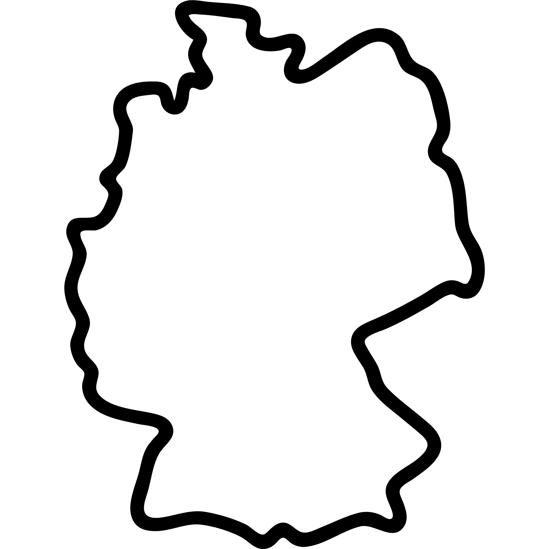 silhouette of Germany icon, gray outline, minimalist style, Germany emoji