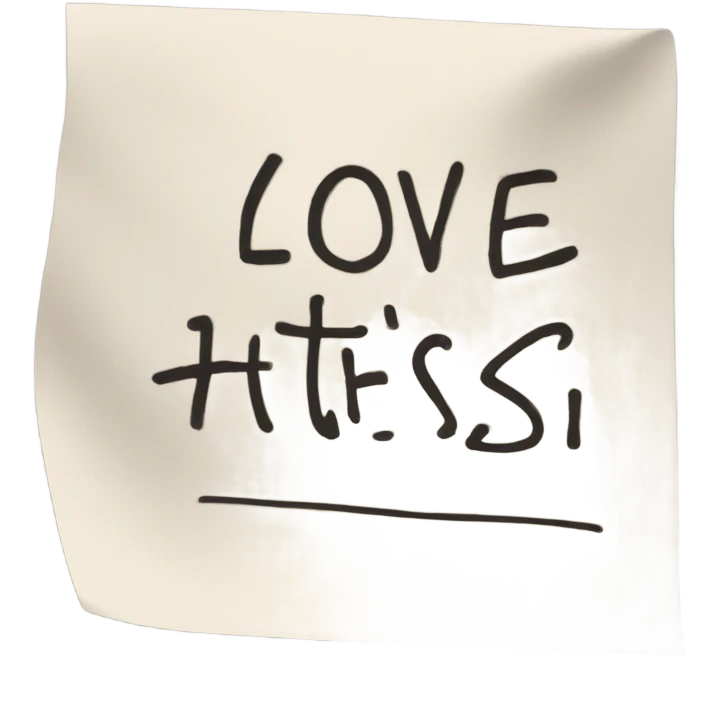 paper that says love this emoji