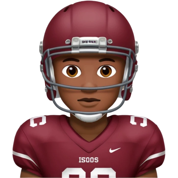 college football player Maroon color emoji