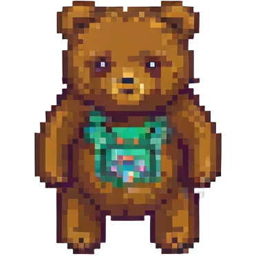 bear pixel art emoji
