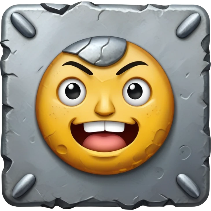 small, fat wall nail that looks hammered with an expressive face emoji