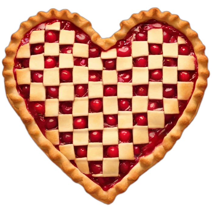 cherry pie heart shape emoji