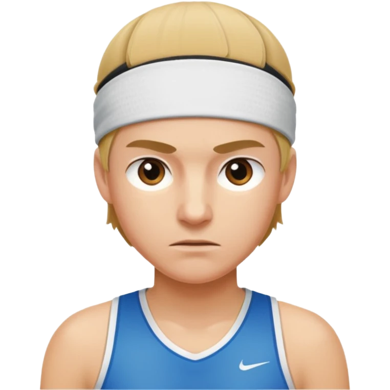 tennisplayer with sweatband emoji