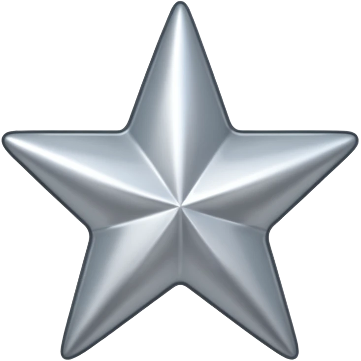 silver metallic star emoji
