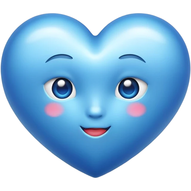  Blue heart with heart eyes emoji