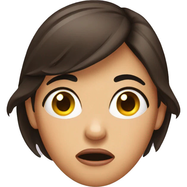 Shocked brunette  emoji