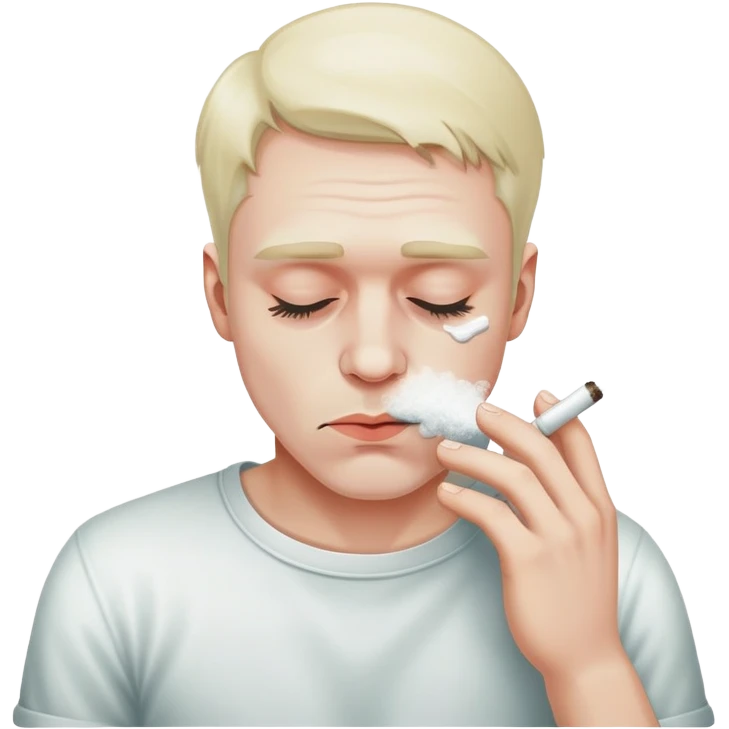 Guy snorting cocaine emoji