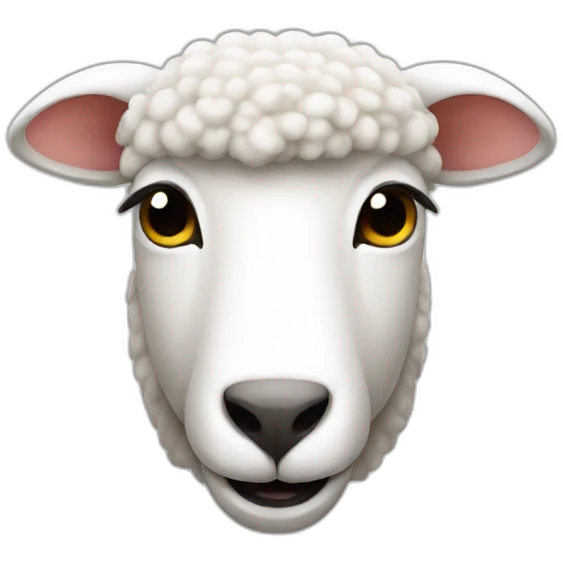 sheep head white emoji