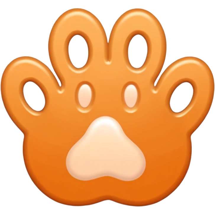 a very light pale pastel orange #FFDBBB pawprint emoji