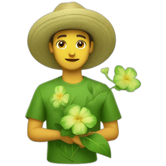 flor verde emoji