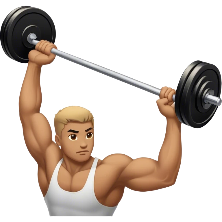 bicep side view holding a barbell emoji