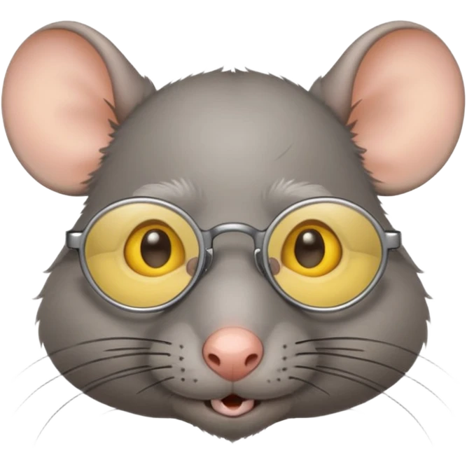 Ratón con lentes amarillos emoji