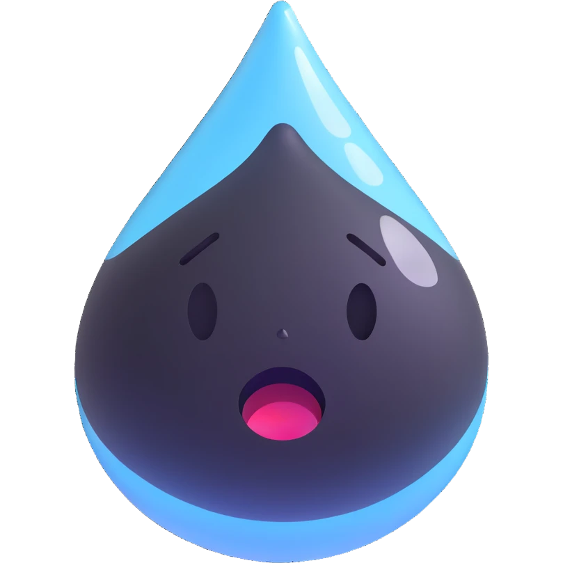 water droplet crying emoji