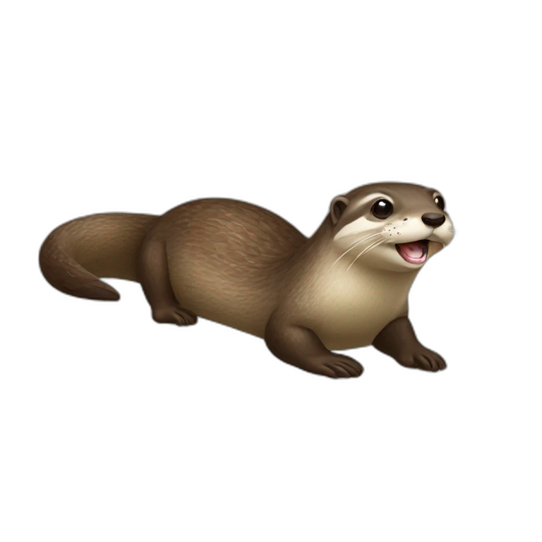 Loutre sur tortu emoji