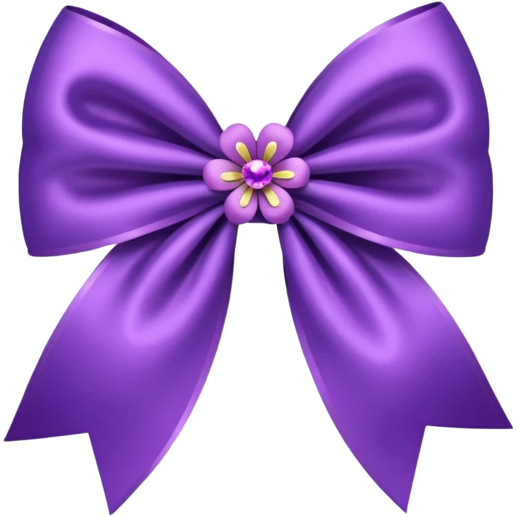 purple flower bow with glitter emoji