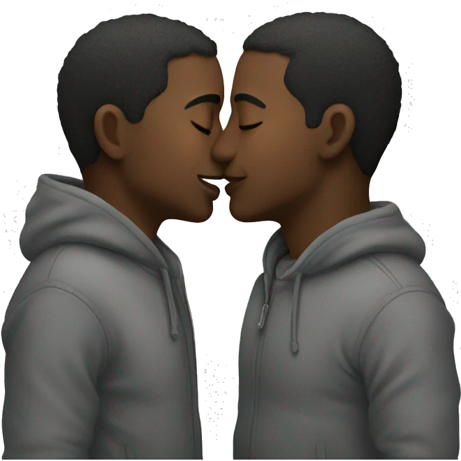 Two kissing each other  emoji