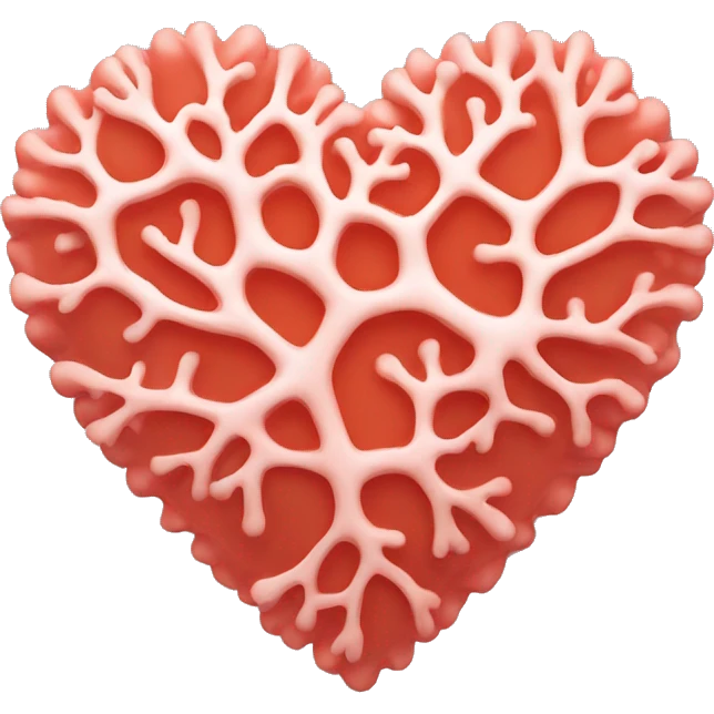Coral color heart emoji