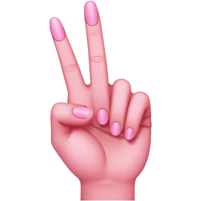 Pink middle finger emoji