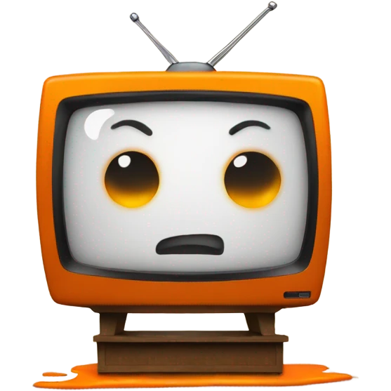  tv Orange color feeling sad  emoji
