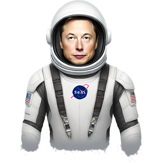 Elon Musk in a SpaceX spacesuit emoji