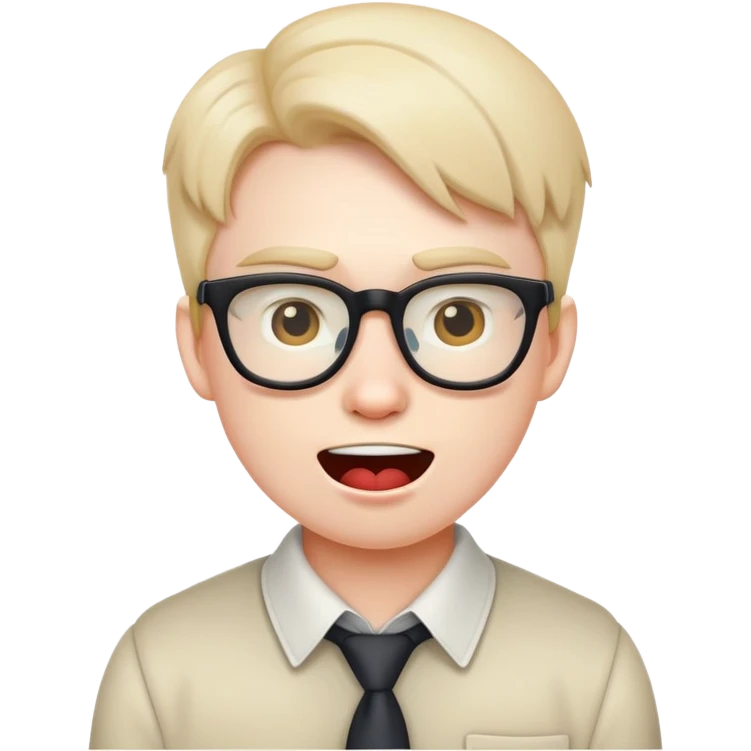 A nerd emoji Mewing emoji