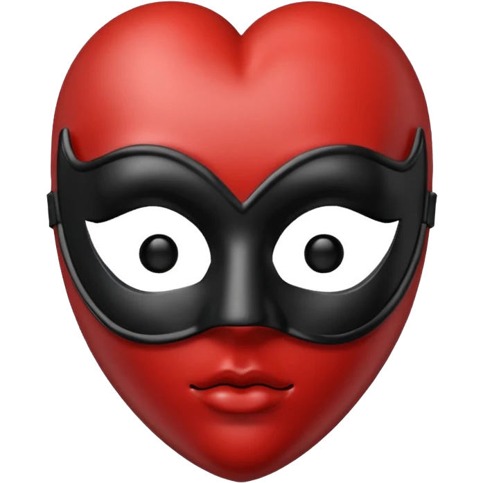 heart with gothic black mask emoji