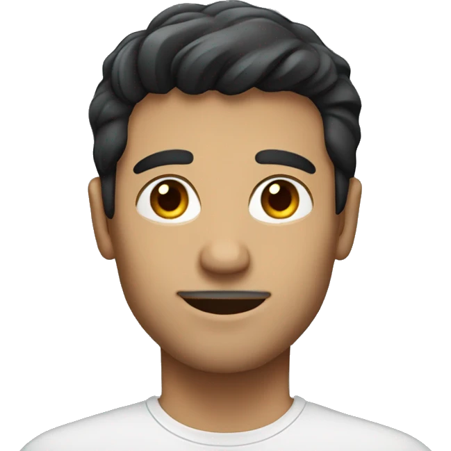 a man with dark hair emoji