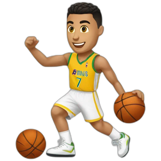 Ronaldo qui joue au,basket emoji