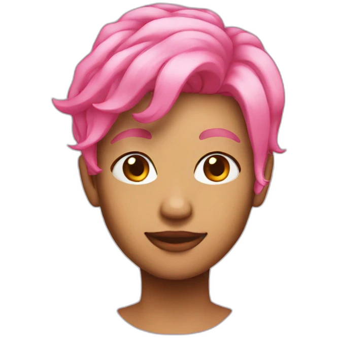 Pink hair emoji